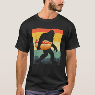 Funny Hot Dog Art For Men Women Bigfoot Hotdog T-Shirt
