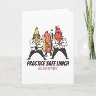 Funny hot dog card