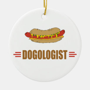 Funny Hot Dog Ceramic Tree Decoration