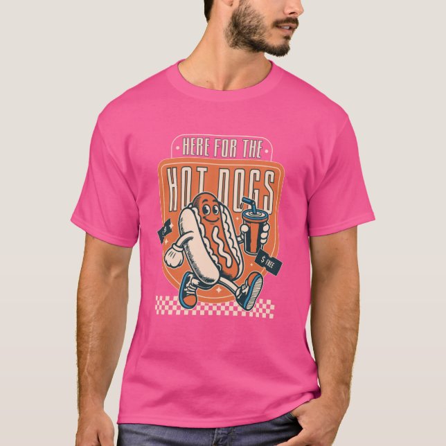 Funny Hot Dog Character Design . T-Shirt (Front)
