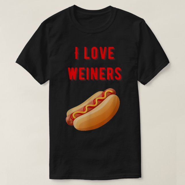 Funny Hot Dog Day Weiner Lover Ketchup Gift T-Shirt (Design Front)