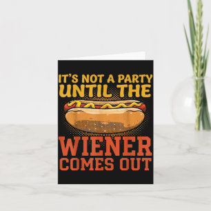 Funny Hot Dog Design For Men Women Hotdog Stand Ga Card