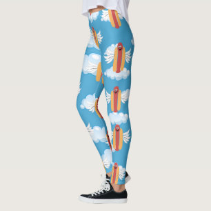 Funny Hot Dog Emoji Meaning Food Humour Emojis Jok Leggings