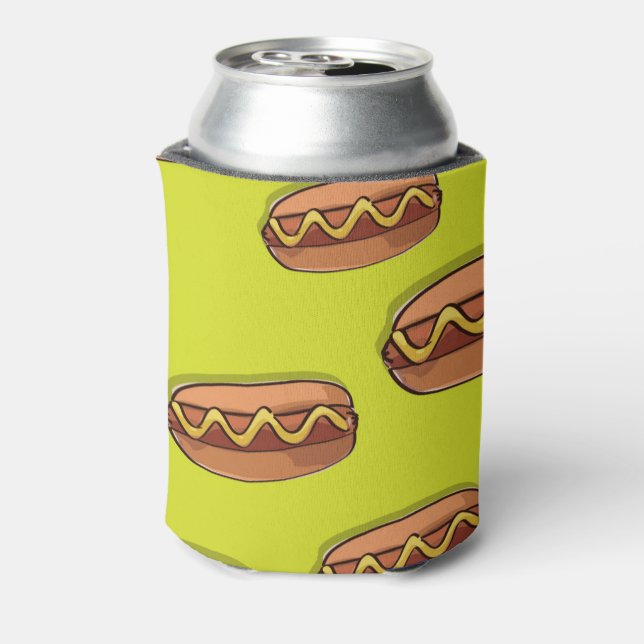 Funny Hot Dog Food Design Can Cooler (Can Back)