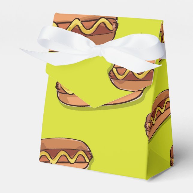 Funny Hot Dog Food Design Favour Box (Front Side)