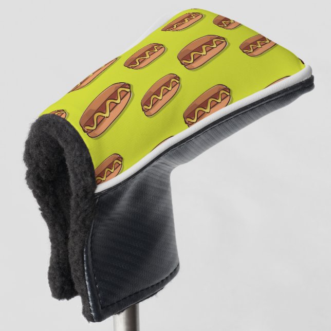 Funny Hot Dog Food Design Golf Head Cover (3/4 Front)