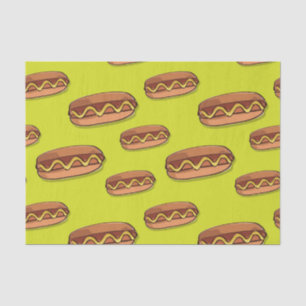 Funny Hot Dog Food Design Tissue Paper