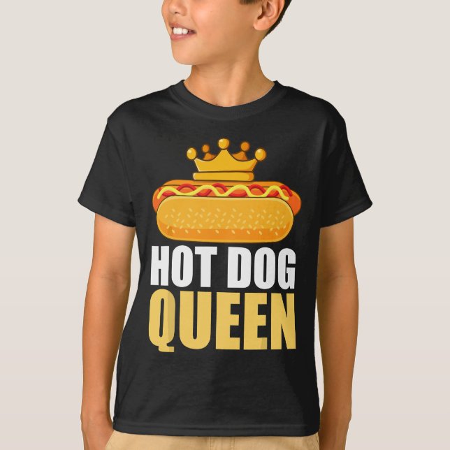 Funny Hot Dog For Women Girls Grilled Wiener Sausa T-Shirt (Front)