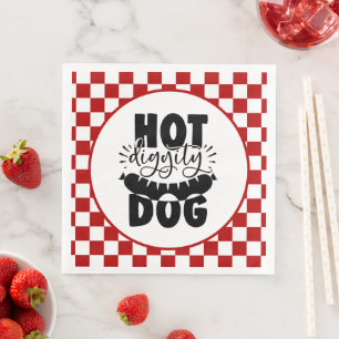funny hot dog grill party napkin