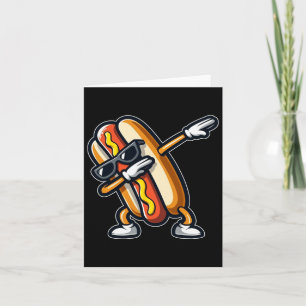 Funny Hot Dog Lover Hotdog Dab Dancing Foodie Kids Card