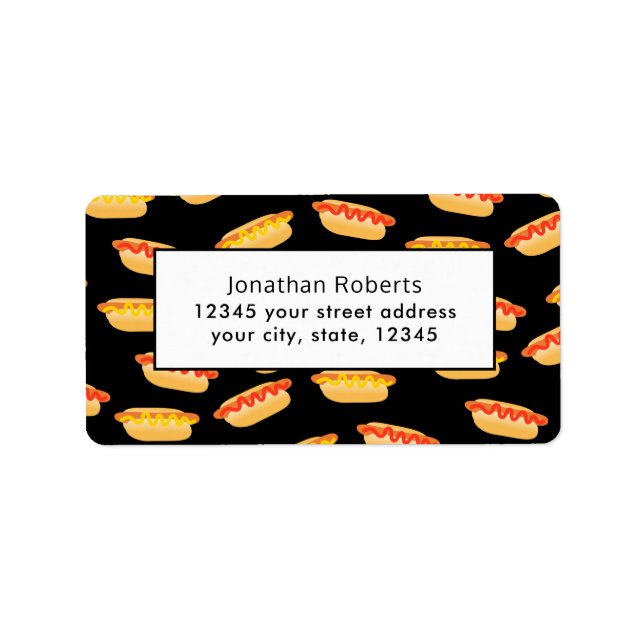 Funny Hot Dog Return Address Label (Front)