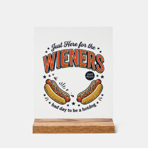 Funny Hot Dog Wiener Vintage Shirt Design_1 Acrylic Sign