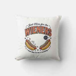Funny Hot Dog Wiener Vintage Shirt Design_1 Cushion
