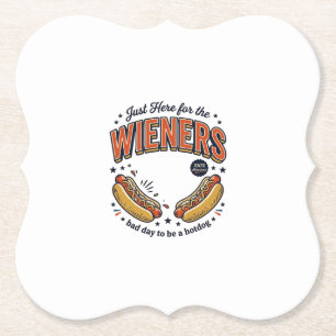 Funny Hot Dog Wiener Vintage Shirt Design_1 Paper Coaster