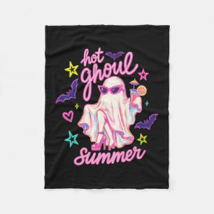 Funny Hot Ghoul Summer Halloween Cute Ghost Fleece Blanket