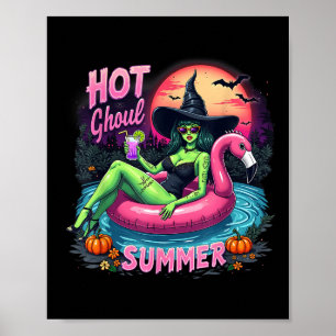 Funny Hot Ghoul Summer Summerween Vibes Skeleton I Poster