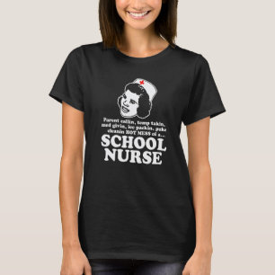 Funny Hot Mess Of A School Nurse Nurses Appreciati T-Shirt