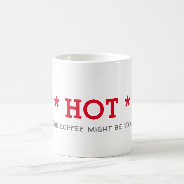 Funny Hot Minimalist  Coffee Mug (Center)