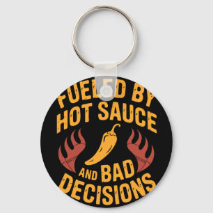 Funny hot sauce lover spicy food chilli performanc key ring