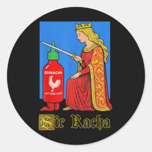 Funny Hot Sauce Mediaeval Art Classic Round Sticker