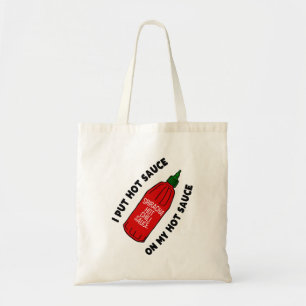Funny Hot Sauce Tote Bag