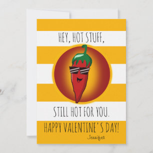 Funny Hot Stuff Wife to Husband Valentine Holiday Card