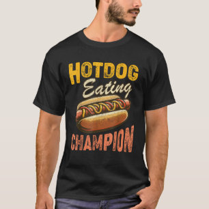 Funny Hotdog Eating Champion Estate Fair Retro Foo T-Shirt