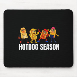 Funny hotdog season mouse mat