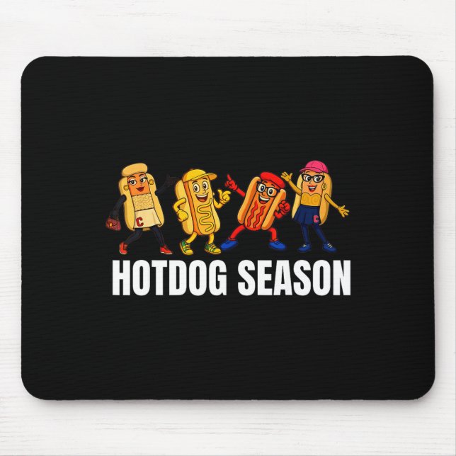 Funny hotdog season  mouse mat (Front)