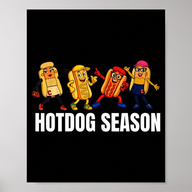 Funny hotdog season  poster (Front)