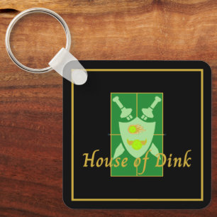 Funny House of Dink Pickleball Crest Key Ring