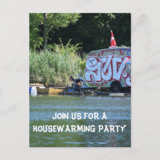 Funny House Warming Party Invitation Postcard