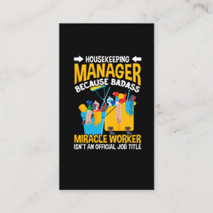 Funny Housekeeper Manager Job House Cleaning Quote Business Card