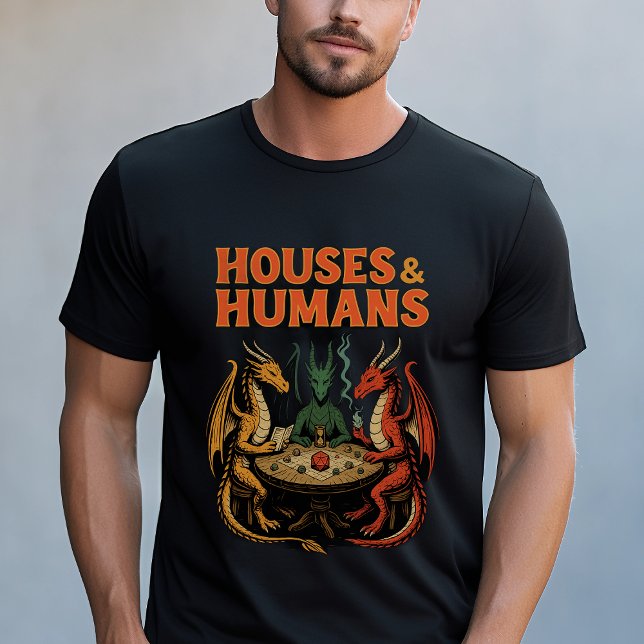 Funny Houses & Humans Dragon T-Shirt (Creator Uploaded)