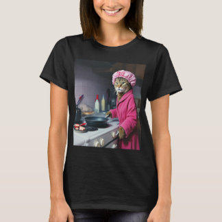 Funny Housewife Cat Meme Gen Z Brainrot T-Shirt