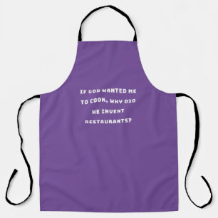 Funny Housewife Quote, I Hate Cooking Funny Apron