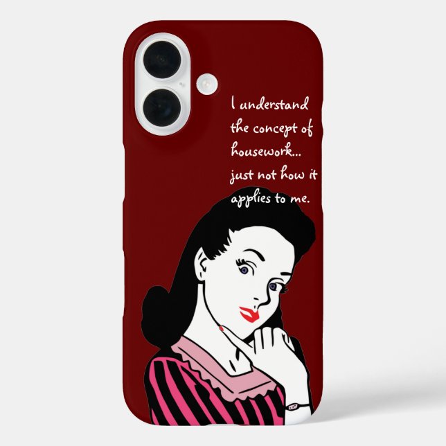 Funny Housework Concept Case-Mate iPhone Case (Back)