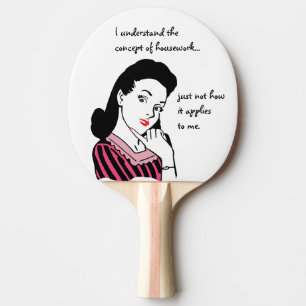 Funny Housework Concept Ping Pong Paddle