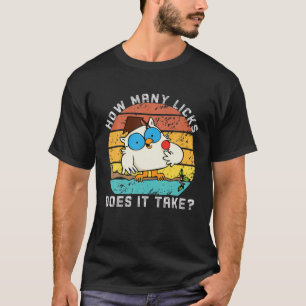 Funny How Many Licks Does It Take Owl Vintage T-Shirt