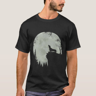 Funny Howling Dachshund Full Moon Wiener Dog T-Shirt
