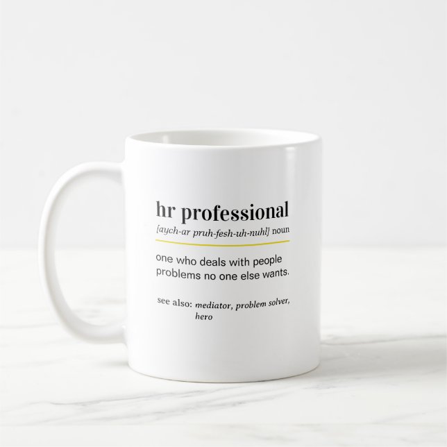 Funny HR Definition Gift Coffee Mug (Left)
