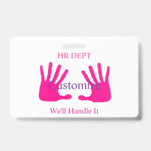 Funny HR Dept Humour Thunder_Cove ID Badge