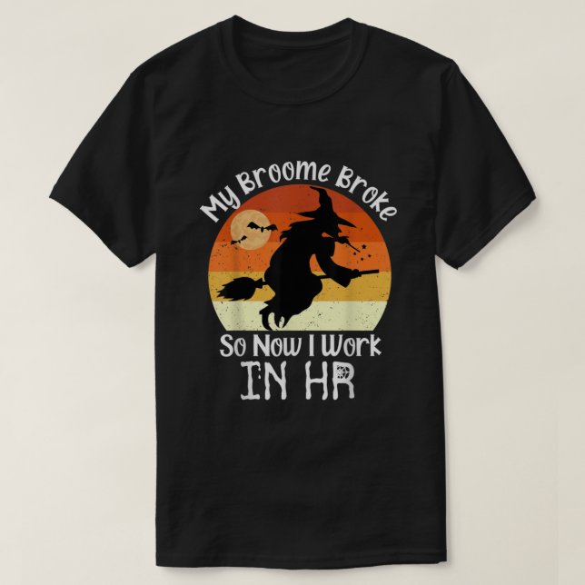 Funny HR Witch Human Resources Halloween Costume  T-Shirt (Design Front)