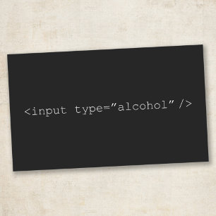 Funny HTML Input Alcohol - Programmer Humour Rectangular Sticker