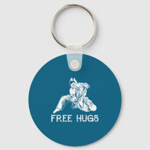 Funny Hugs Brazilian Jiu Jitsu Mma Bjj Key Ring