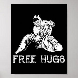 Funny Hugs Brazilian Jiu Jitsu Mma Bjj  Poster