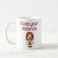 Funny Hula Hoop Cartoon “Keep Your Distance”