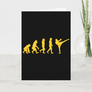 Funny Human Ape Gorilla Evolution Karate Boxing Ki Card