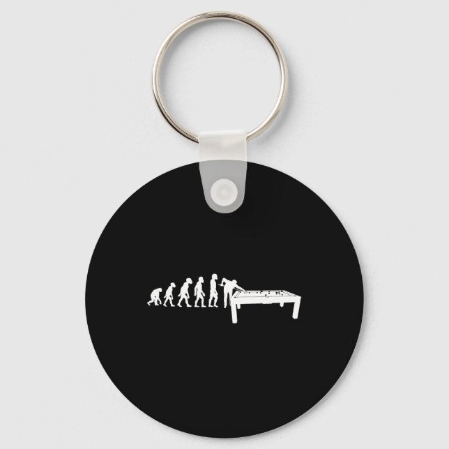 Funny Human Billiards Evolution 8 Ll Pool Cue Stic Key Ring (Front)