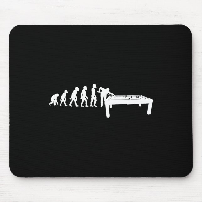Funny Human Billiards Evolution 8 Ll Pool Cue Stic Mouse Mat (Front)